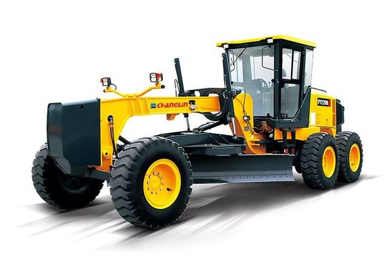 PY220H Shangchai Motoru / Hidrolik Sistemi ile Motor Grader Yol İnşaatı